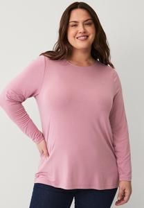 Топ с длинными рукавами SOFT Ellos Plus collection, светло-красный