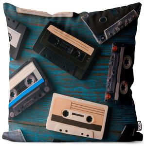 VOID Ретро-кассетная музыкальная подушка, чехол из полиэстера, водонепроницаемая подушка для улицы и дома. Размер: 60 x 60 см.