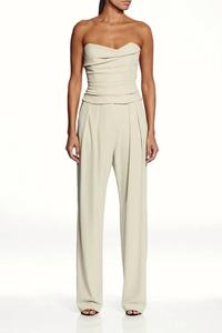 Брюки с двойной складкой цвета устрицы The Sei, Oyster