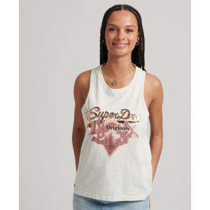 Футболка без рукавов Superdry Vintage Vl Narrative, белый