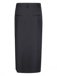 Юбка миди с разрезом спереди ALBERTO BIANI, черный