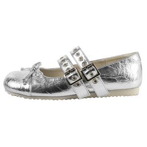 Wonderful couple Панк балетные туфли Мэри Джейн для женщин серебристые, цвет Silver