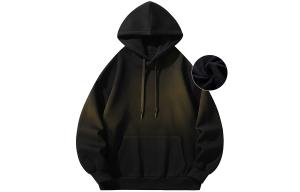 Свитшот унисекс Ice Flying, черный с капюшоном (утепленный, флисовый)