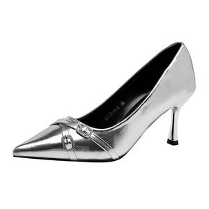 Туфли на тонком каблуке высотой 7 см для женщин Zomila, Silver