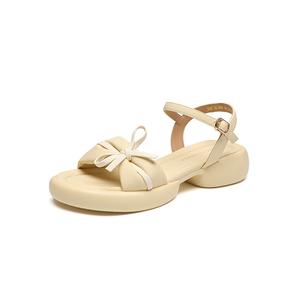 Сандалии с одним ремешком женские ZHR, Light Yellow