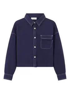 Фланелевая рубашка с логотипом Palm Angels Kids, синий