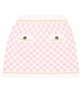 Клетчатая юбка Medusa из шерсти Versace, разноцветный