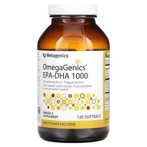 OmegaGenics EPA-DHA 1000, натуральный лимон, 120 мягких таблеток Metagenics