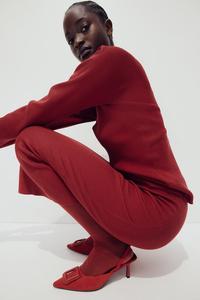 Юбка карандаш рельефной вязки H&M, красный