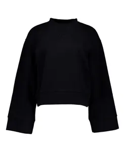 Свитер с круглым вырезом и ретро-логотипом, черный. Olaf Hussein, черный