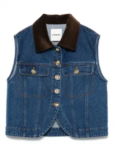 Джинсовый жилет SANDRO, синий