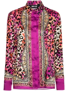 Рубашка с длинными рукавами и логотипом Just Cavalli, розовый