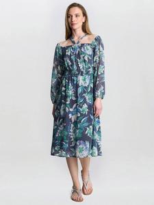 Райан платье с цветочным принтом на бретелях Gina Bacconi, Blue/Multi