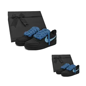 Nike Court Borough нескользкие легкие амортизирующие низкие детские скейтбординг кроссовки Blue для подростков