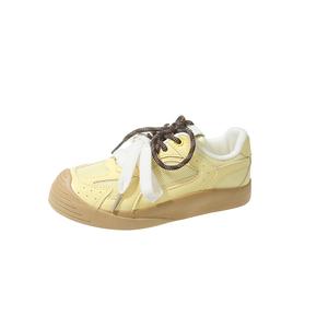 Alxnan Женские низкие скейтерские кеды желтые, цвет Yellow