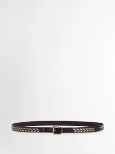 Ремень с миндалевидными заклепками LEMAIRE, коричневый