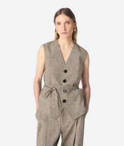Fleck viscose gilet BOTTEGA VENETA, сахара мел/мульти