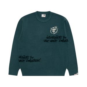 *Bathing APE свитер с круглым вырезом Aape, зеленый