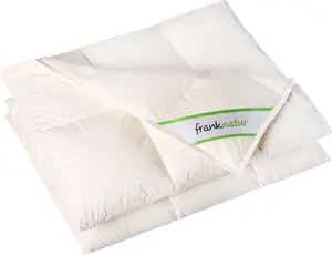 Одеяло 155x220 см, кассетная конструкция, всесезонное, 100% пух, органический хлопок (kbA) franknatur