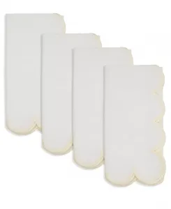 Салфетка с фестончатым краем, набор из 4 шт. Saro Lifestyle, natural