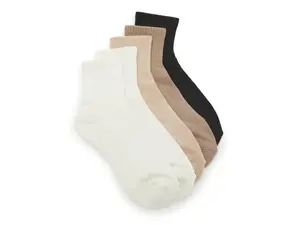 Носки Athletic Cushioned Performance Women's Quarter Crew Socks - 5 Pack Mix No. 6, слоновая кость/бежевый/черный