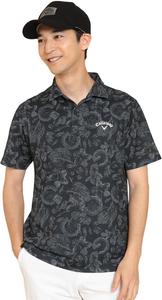 Мужская поло-рубашка Callaway C24234106 с коротким рукавом (в горошек, впитывающая влагу, быстросохнущая), для гольфа, черный