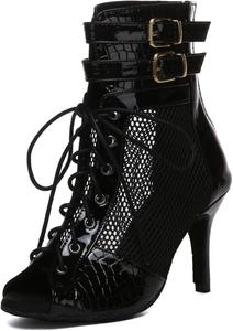 Женские вечерние ботильоны Minishion с открытым носком для танцев