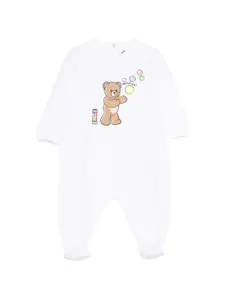 Пижама с принтом медведя Moschino Kids, белый