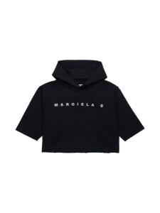 MM6 Maison Margiela Kids хлопковая толстовка с логотипом, черный