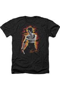 Футболка для взрослых Bruce Lee Dragon Fire Heather Gildan, черный