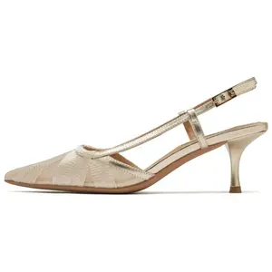 Туфли на высоком каблуке Fragment Slim Heel 6 см, женские, светло-золотые 73Hours, Light Gold