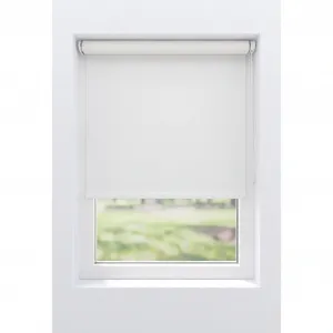 Рулонная штора мой дом «Ina», затемнение, теплозащита, энергосберегающая теплоизоляция, с сверлением/без сверления, свободновисящая, белая спинка, крепление Klemmfix или винтами My Home, цвет reinweiß/reinweiß + weiß