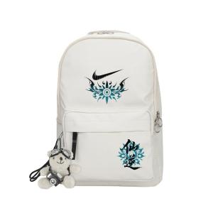 Рюкзак из ткани среднего размера унисекс светло-бежевый и черный Nike Silver