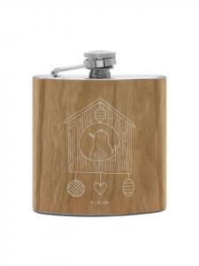 Mr. & Mrs. Panda Фляга Flachmann Schwein Glück ohne Spruch in Braun