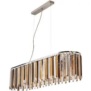 Подвесной светильник Подвесной светильник Clarissa, 8 плафонов E14 1 шт. Гламурный Searchlight, Chrom, klar, rauchfarben, bernsteinfarben und weiß