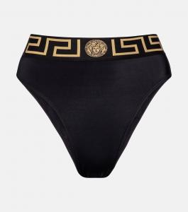 Плавки бикини с логотипом VERSACE, черный