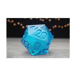 Эликсир d20 - Синий с синим, Elixir Liquid Core Dice