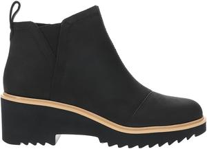 Женские ботильоны TOMS Maude на танкетке EVA в стиле Челси, Black Leather