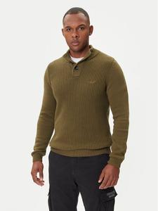 Свитер slim fit 252MA1572UL00409 Aeronautica Militare, зелёный