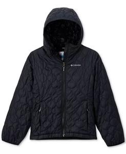 Куртка Bella Plush II на флисовой подкладке с капюшоном и молнией во всю длину для больших девочек Columbia, черный