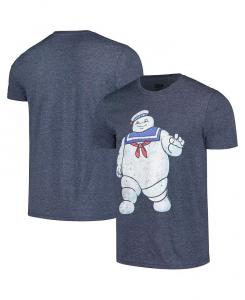 Футболка Heather Navy для мужчин и женщин с принтом «Охотники за привидениями» Mr. Stay Puft American Classics