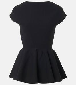 Топ с баской Alaïa, Noir Alaia