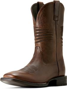 Мужские кожаные вестерн-бутсы Ariat Circuit Patriot, Weathered Tan