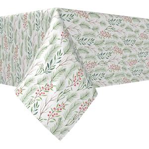 Прямоугольная скатерть, 100 % полиэстер, 60x120 дюймов, Merry Berries & Branches.