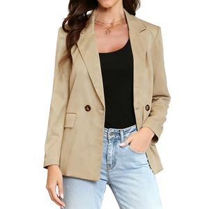 Блейзер для женщин с лацканом, длинным рукавом и оверсайз Inspire Chic