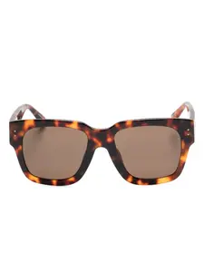 Солнцезащитные очки в оправе черепаховой расцветки Linda Farrow, коричневый