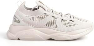 HUGO Мужские кроссовки Leon Runn в стиле беговых с вязаным верхом и логотипом Bubble размер, Open Beige