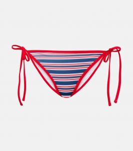Полосатые бикини-трусики Ties Jade Swim, Red/Navy/Stripe