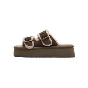 HARSON Женские тапочки-шлёпанцы с подкладкой из абрикосового флиса/коричневого флиса, цвет Brown Fleece-Lined