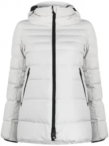 Пуховик на молнии с высоким воротником Herno, серый